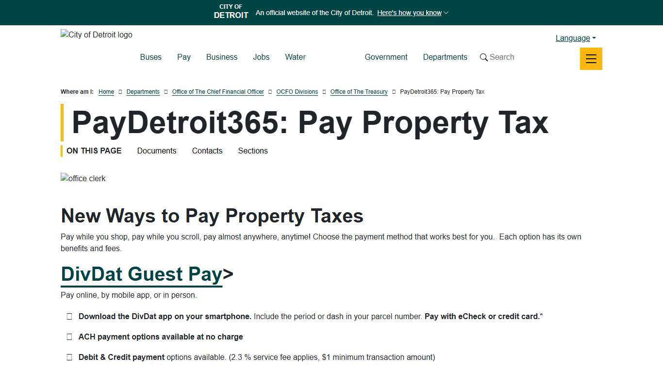 PayDetroit365: Pay Property Tax City of Detroit