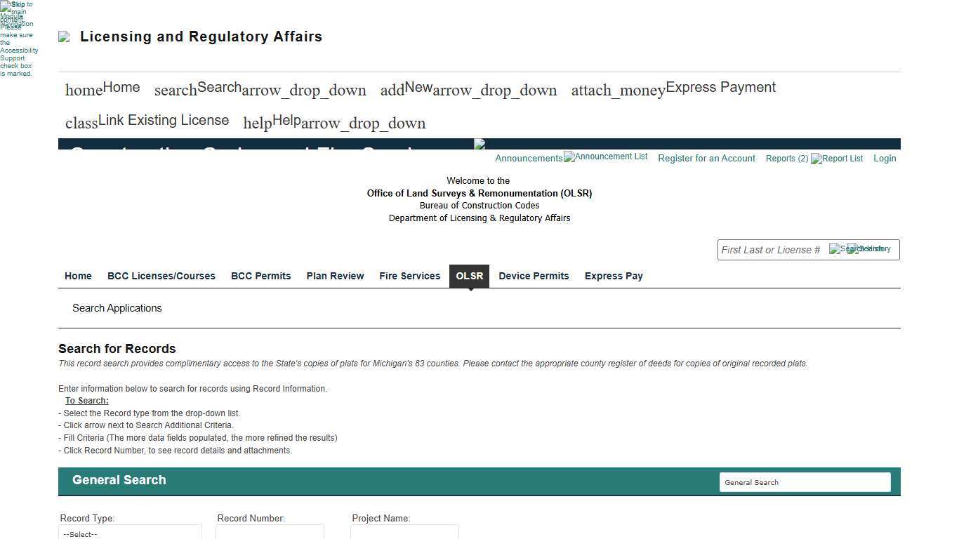Accela Citizen Access